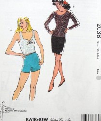2038 KS STRETCHY FIT TOPS SLVS OR NOT,SHORTS,SKIRT PATTERN XS-LG